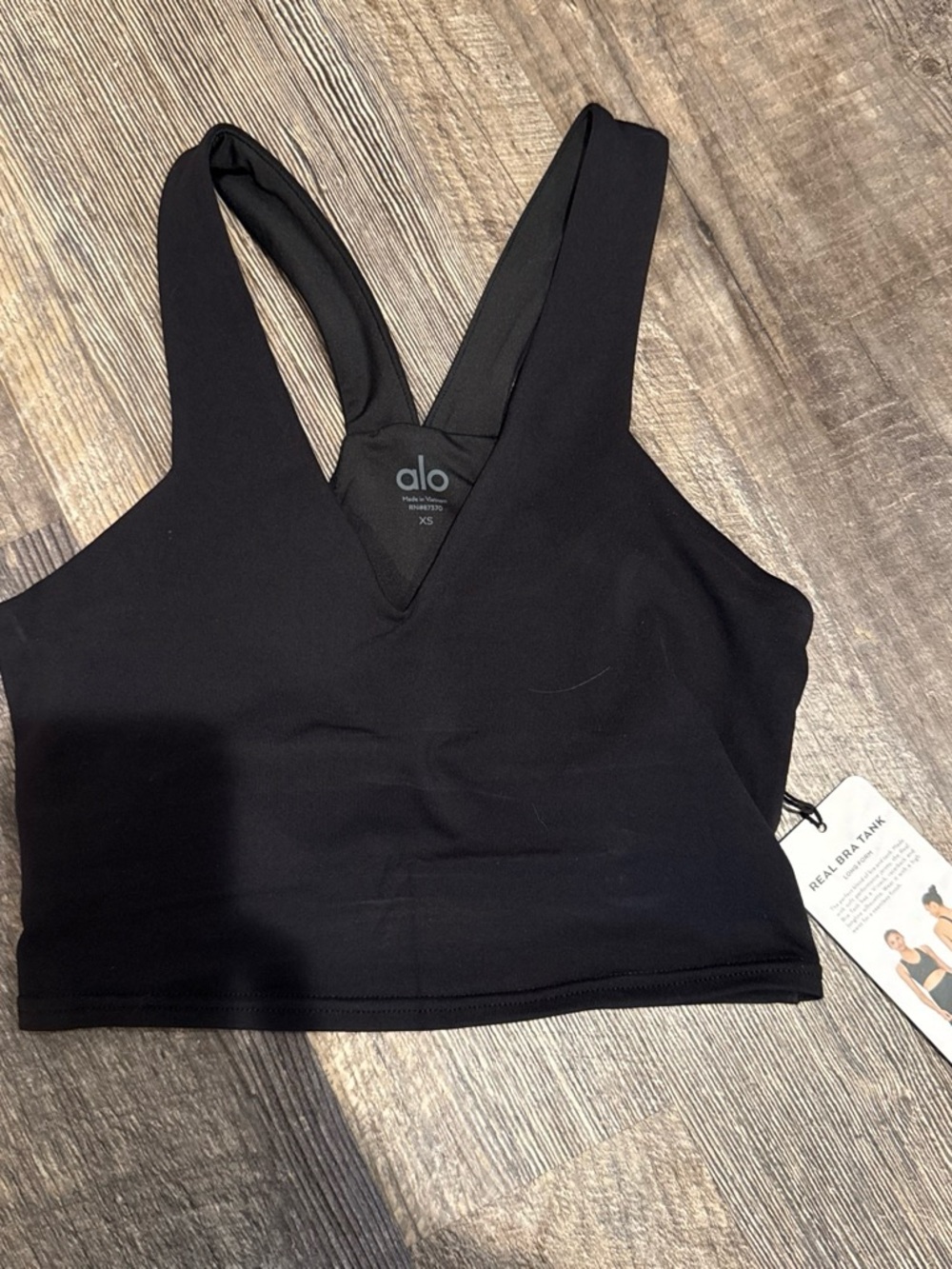 ALO Yoga Black V-Neck Sports Bra